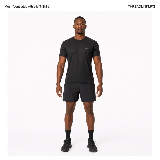 Mesh-Ventilated Athletic T-Shirt