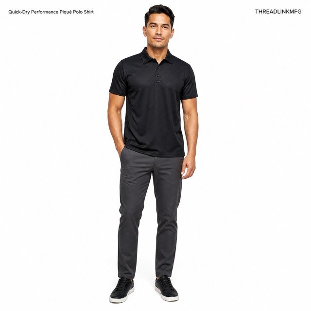 Quick-Dry Performance Pique Polo Shirt