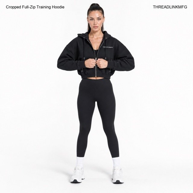 Cropped Full-Zip Training Hoodie