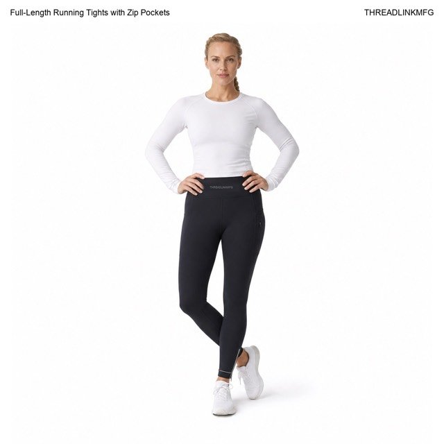Full-Length Running Tights With Zip Pockets
