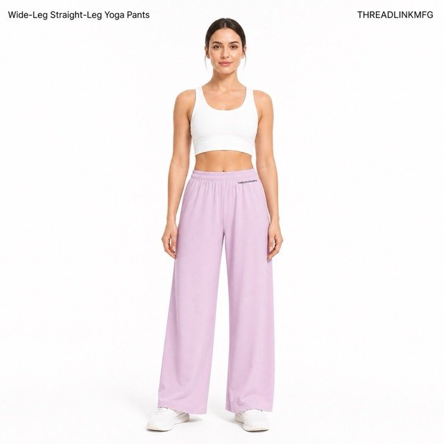 Wide-Leg Straight-Leg Yoga Pants
