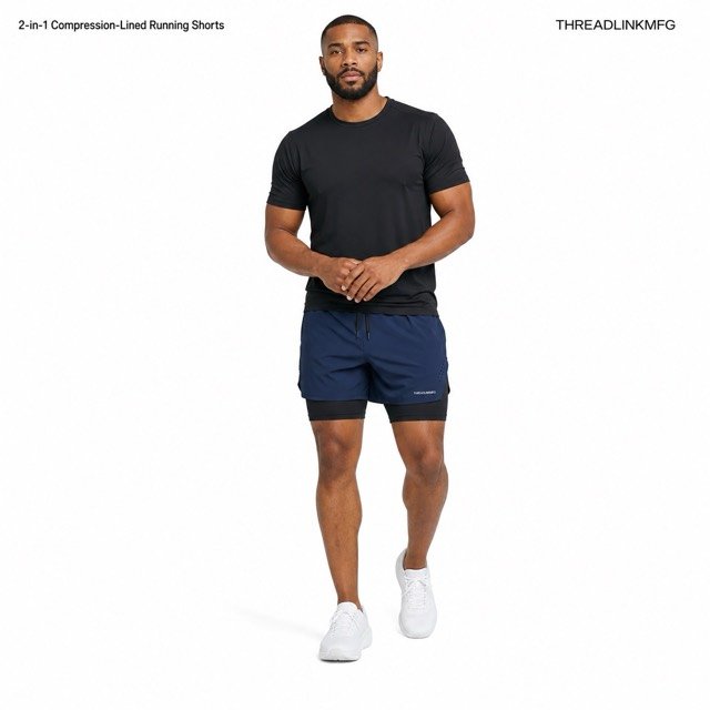 2-In-1 Compression-Lined Running Shorts