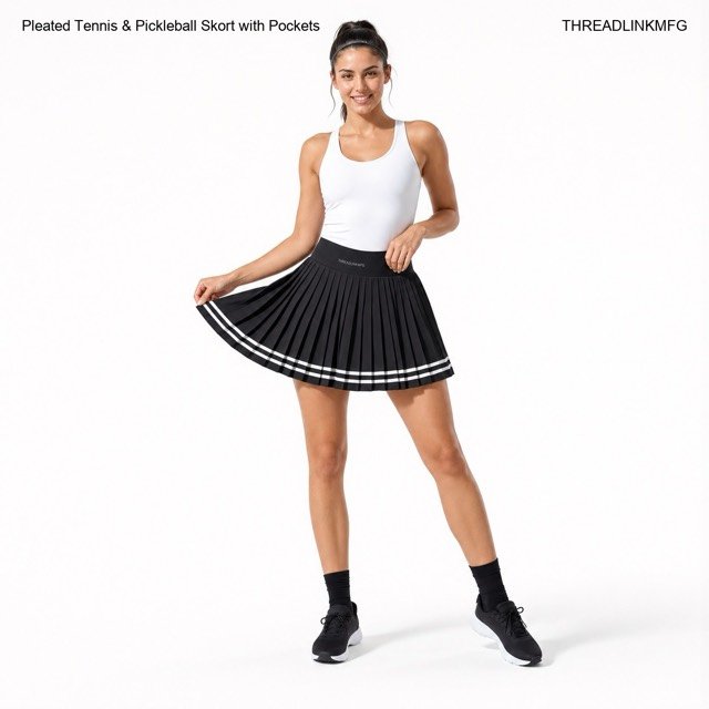 Pleated Tennis & Pickleball Skort With Pockets