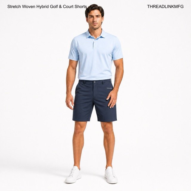 Stretch Woven Hybrid Golf & Court Shorts