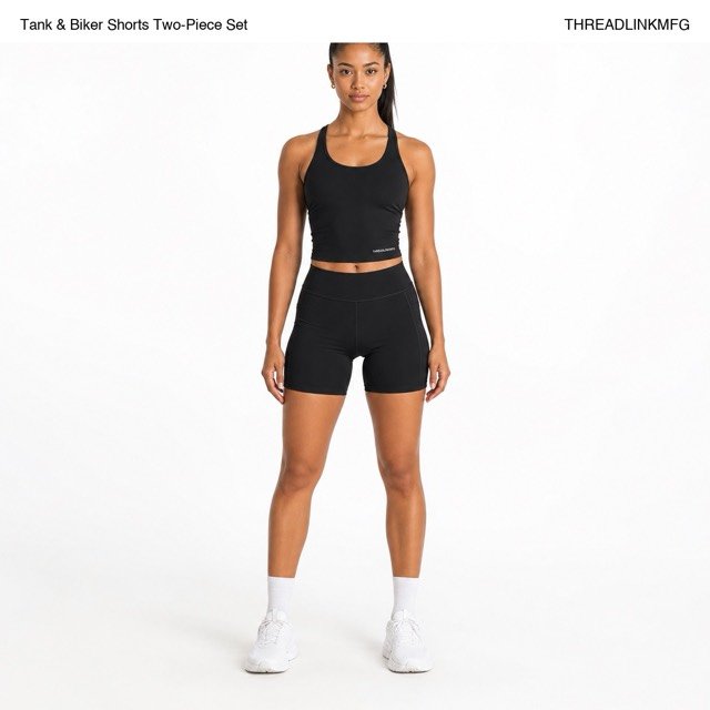 Tank & Biker Shorts Two-Piece Set