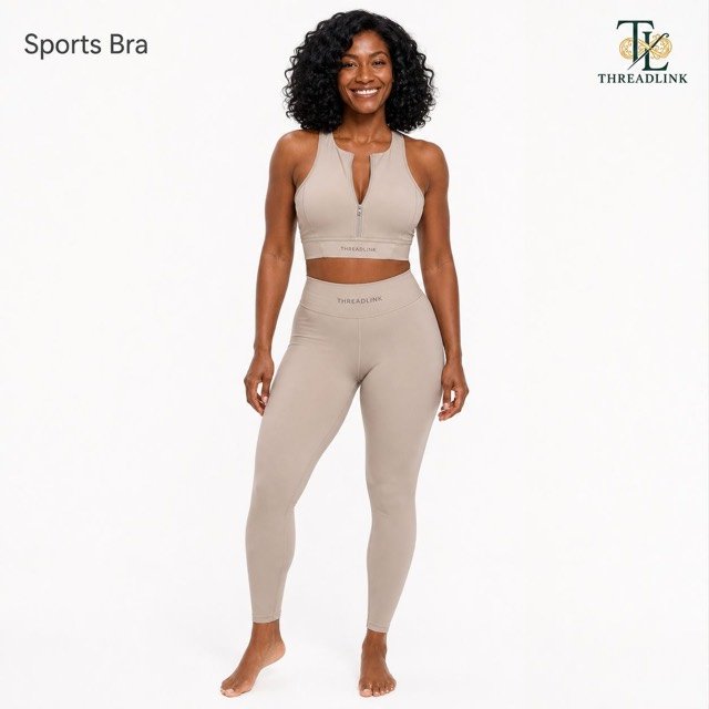Zip-Front Racerback Sports Bra