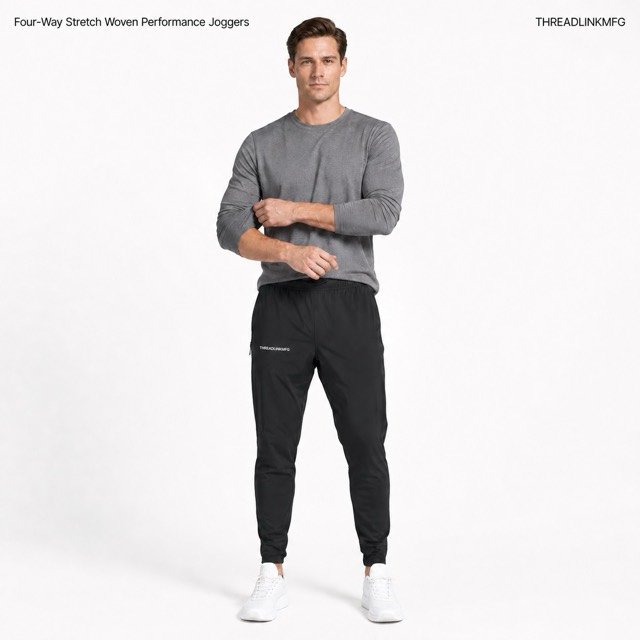 Four-Way Stretch Woven Performance Joggers